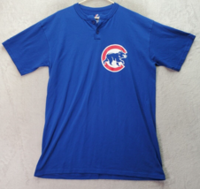 MLB Chicago Cubs Majestic Tee Shirt Baseball Men XL Blue Short Sleeve Ro... - $18.46