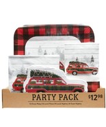 Holiday Time Premium Paper Christmas Tableware Party Pack, 64 Pieces - £15.60 GBP