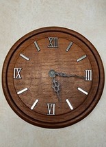 Vintage Wood Cheese Cutting Board Clock 7.5&quot; - £12.43 GBP