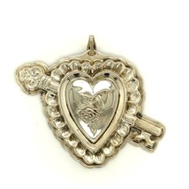 Vintage Sterling Silver Signed Reed and Barton Repousse Key to my Heart ... - $79.20