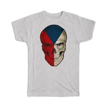 Czech Republic Flag Skull : Gift T-Shirt National Colors Independence Day Easter - £14.15 GBP