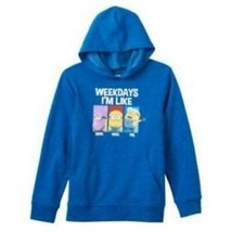 Boys Hoodie Pullover Jacket Despicable Me Minions Blue Sweatshirt $48-sz 14/16 - £18.19 GBP