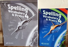 Abeka Spelling Vocabulary &amp; Poetry 4, Fifth Edition And Teacher Test Key - $12.34