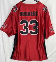 Starter Team #33 Huskers Red Short Sleeve V-Neck Jersey T-Shirt Unisex S... - £14.18 GBP