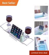 Luxury Expandable Bathtub Tray Caddy in 304 Stainless Steel for Spa-like... - $64.30