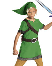Disguise Kids&#39; Legend of Zelda Classic Link Tunic Halloween Costume Sz XL 14-16 - £23.80 GBP