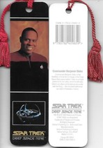 Star Trek Deep Space Nine Sisko Photo Tasseled Laminate Bookmark 1993 UN... - $4.50