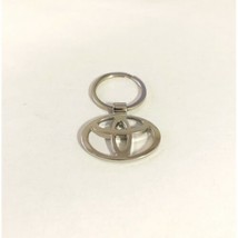 toyota auto car logo chrome metal key chain ring made in usa - £18.77 GBP