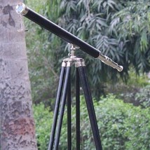39 inch Telescope Full Leather Nickel Black Stand Singal  Barral With Stand - £158.67 GBP