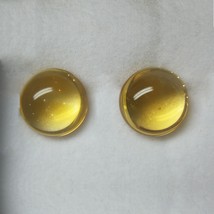 Natural Citrine Round Cabochon 14.5x14.5mm Amber Yellow Color VVS Clarity Loose  - £238.84 GBP