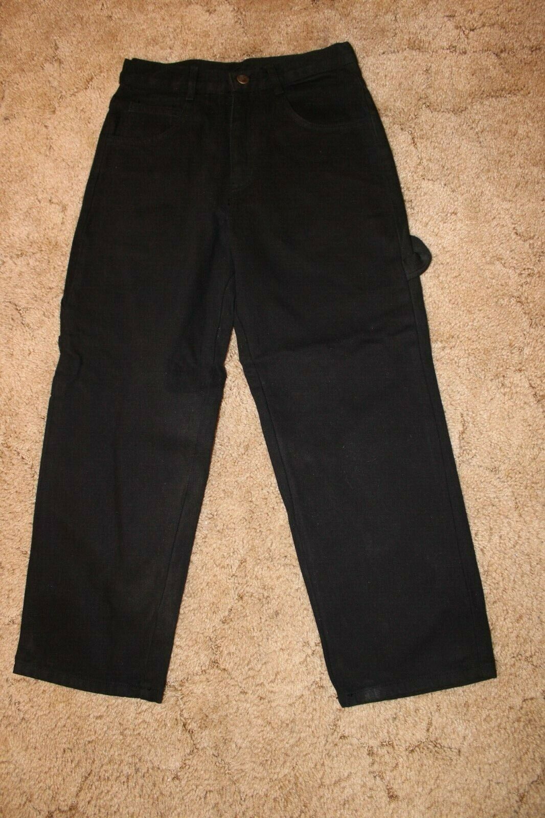 Polo Game Embroidered Boy's Black Pants Size 7/8 27 waist x 24 Length - $15.79