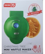 Dash Christmas Tree Mini Waffle Maker-4&quot; Cooking Surface-Non Stick-350 W... - £15.81 GBP