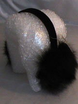 Real genuine fox fur brown earmuffs ear warmers plush folding DENA Finla... - $44.00