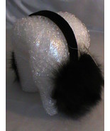 Real genuine fox fur brown earmuffs ear warmers plush folding DENA Finla... - $59.91 CAD