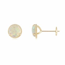Authenticity Guarantee 
ANGARA Rope Framed Claw-Set Opal Martini Stud Earring... - £432.47 GBP