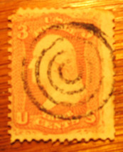 1861/62 Washington 3 Cent Rose Stamp Cancelled 1st design - £6.28 GBP