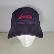 Coca Cola Hat Navy Blue Baseball Cap  Adult Adjustable Strapback - £13.23 GBP