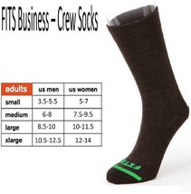 FITS Business – Crew Socks, Charcoal, L - $14.55