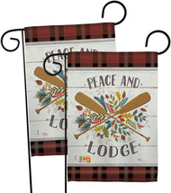 Peace And Lodge Garden Flags Pack 13 X18.5 Double-Sided House Banner - $28.97