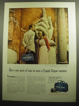 1958 Pan Am Airline Ad - Get a new point of view on even a 2-week Clipper  - £13.91 GBP