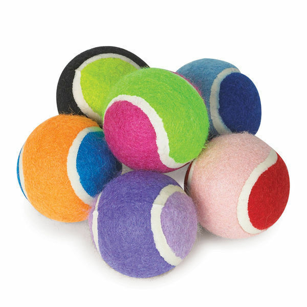 Dog Tennis Balls 6 Pack Mini Brightly Assorted Colored Puppy Toys Pet Gi... - $12.92