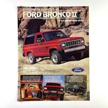 Ford Bronco II Vintage 1983 Print Ad Brand New Kick Trim 8” x 10.75&quot; Auto Car - £17.10 GBP