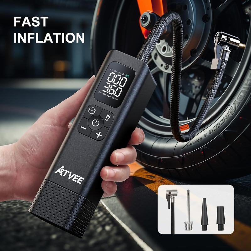 Bicycle Pump, 30S Fast Inflate Bike Pump with Gauge & Digital Display, 150PSI Po Item image 3