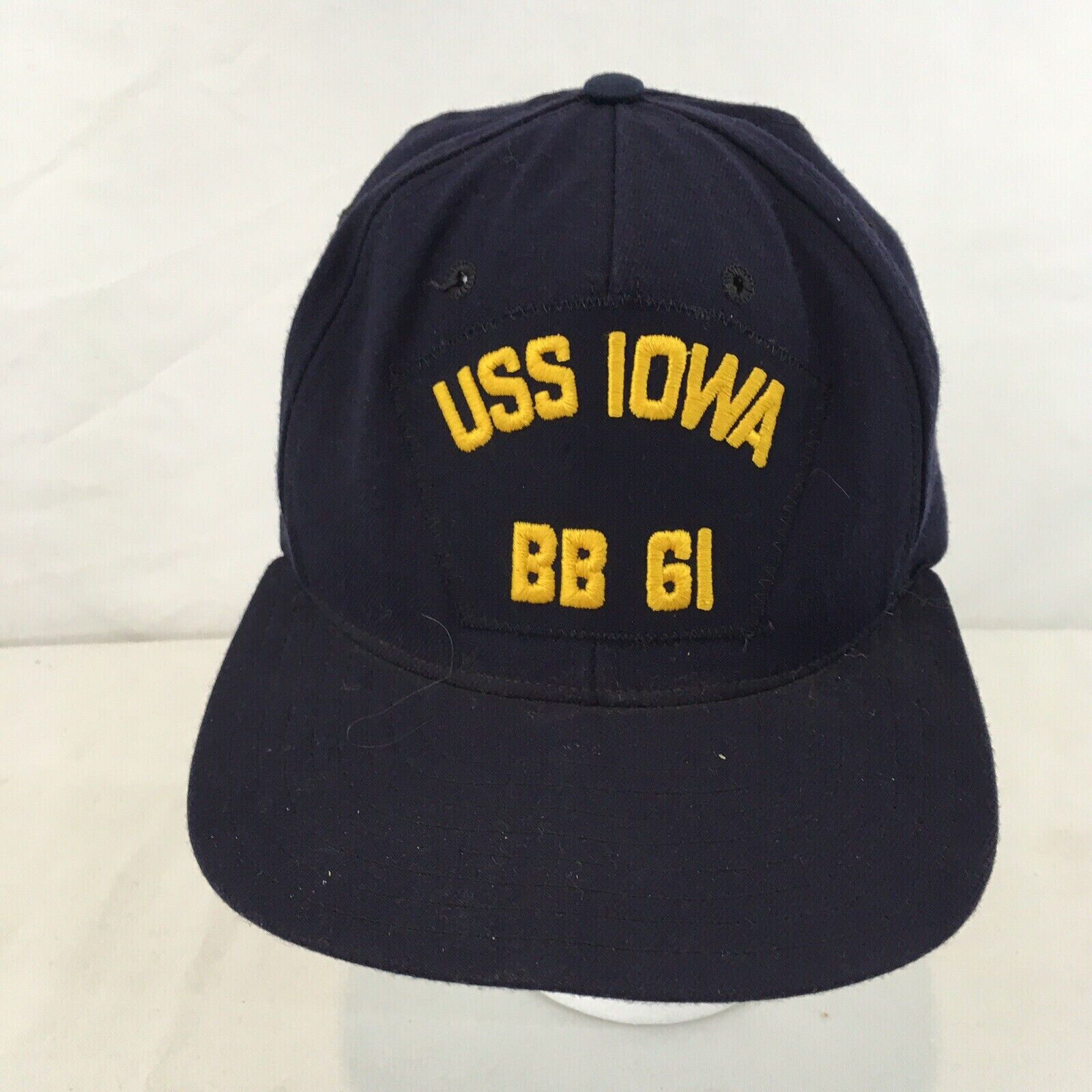 New Era Pro Model Vtg USA Made USS Iowa BB61 Navy Snapback Trucker Baseball Cap - £7.85 GBP