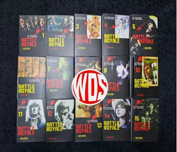 Battle Royale Manga Complete Set Volume 1-15 (End) English Version Comic... - $229.60