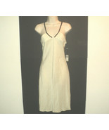 NEW John Varvatos Dress Size S (38 Eur) Pale Yellow Stripes Spaghetti St... - £92.15 GBP