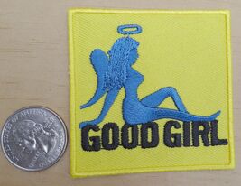 GOOD GIRL BLUE ANGEL  IRON-ON / SEW-ON EMBROIDERED PATCH 2 1/2 &quot;X 2 1/2 &quot; - $4.29