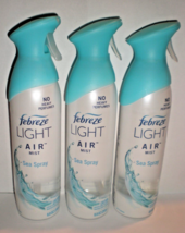 (3) Febreze Light Air Mist Sea Spray Scent Air Refresher Fragrance Room Spray - £23.28 GBP