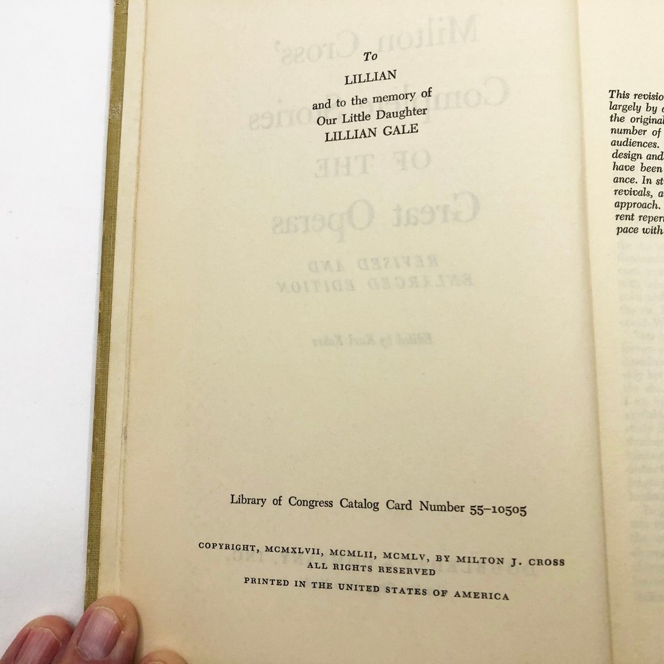 Milton Cross Complete Stories of the Great Operas 1957 Revised Enlarged Ed HB Item image 9