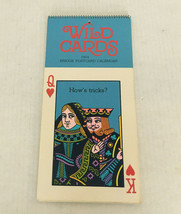 Vintage hallmark calendar wild cards 1974 bridge postcard calendar old postcards - $24.70