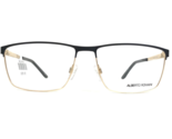 Alberto Romani Eyeglasses Frames AR 8000 BK Black Gold Square Full Rim 5... - $55.88
