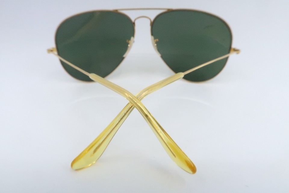 Vintage B&L Ray Ban Aviator Sunglasses BL Etched Lenses Size 62-14 Made in USA Item image 9