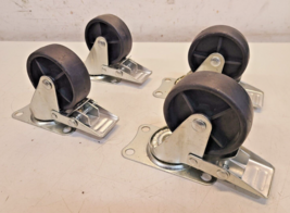 4 Quantity of Heavy Duty Plastic Casters with Brake 3&quot; Diameter (4 Qty) - $44.99