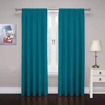 Pairs To Go Cadenza Modern Decorative Rod Pocket Window Curtains For, Teal - £32.09 GBP