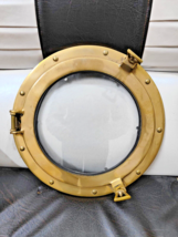 Brass 12 inch Porthole Antique Round Window Glass Nautical Boat Ship - £89.02 GBP