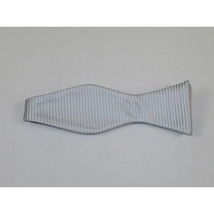 Men's Self Bow Tie By Hand J.Valintin Collection Woven SBT2 Silver Gray image 2