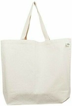 ECOBAGS Recycled Cotton Canvas Bags Lightweight Cotton Shopping Tote 19&quot;... - $11.53