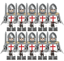 Military Order Knights Templar Minifigure Building Blocks Toys - £3.08 GBP+