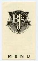 BJ&#39;s Chicago Style Pizza Grill Brewery Menu 1999 Location List - £14.24 GBP