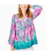 Lilly Pulitzer Winona Stretch Tunic in Plumeria Pink I’m Feline Fine L NWOT - $96.00