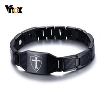 VNOX Stylish / Gothic Stainless Steel Magnetic Knights Templar Bracelet - Men&#39;s - £25.25 GBP