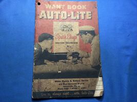 Vintage 1949 Want Book Auto Lite Spark Plugs Note Pad WHITE ELECTRIC &amp; B... - $14.83