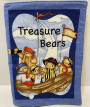 Vintage Handmade Teasure Bears Fabric Childrens Book 9.5 x 7 inches - £12.44 GBP