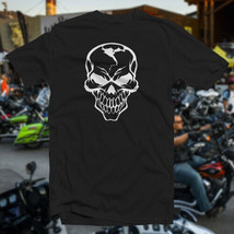 Cracked Wicked Skull COTTON T-SHIRT Sturgis Dayton Bike Week HD Club Biker Cycle - £13.99 GBP+