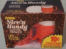 Vintage Dixie Nice n Handy Coffee Service Orange NOS - £11.17 GBP