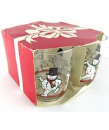 Vintage Libbey Dancing Snowman Rocks Low Ball Glasses Set of 4 with Pack... - £12.36 GBP